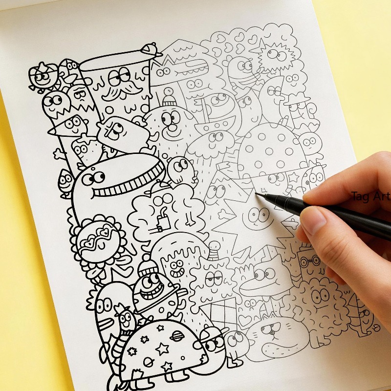 Anxious Relief Hand Picture Bo - đánh giá và giá Food And Snacks Coloring Book Bold And Easy