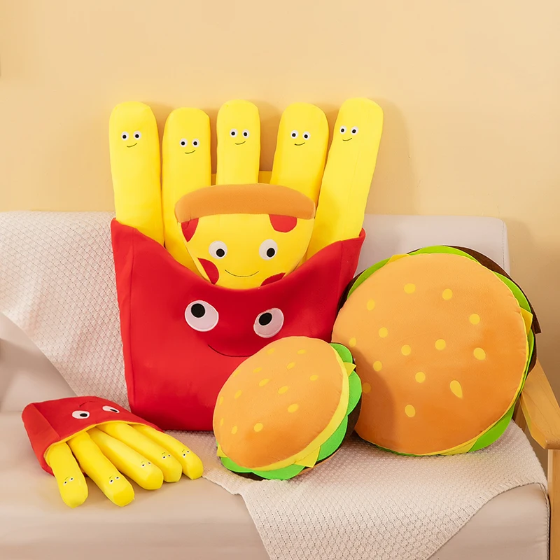 French Fries Hamburger Plush T - đánh giá và giá Foody Snacks
