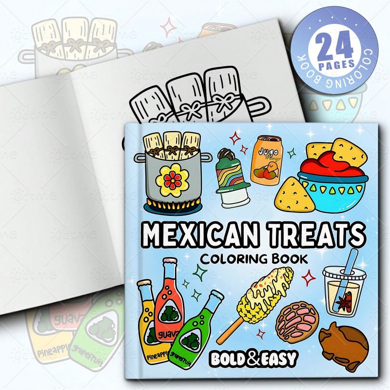 Bold Easy Mexican Treats Color - đánh giá và giá Food And Snacks Coloring Book Bold And Easy