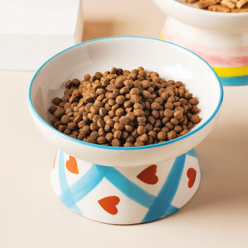 Cat Elevated Ceramic Bowl Pet  - đánh giá và giá Food Snacks Drinks