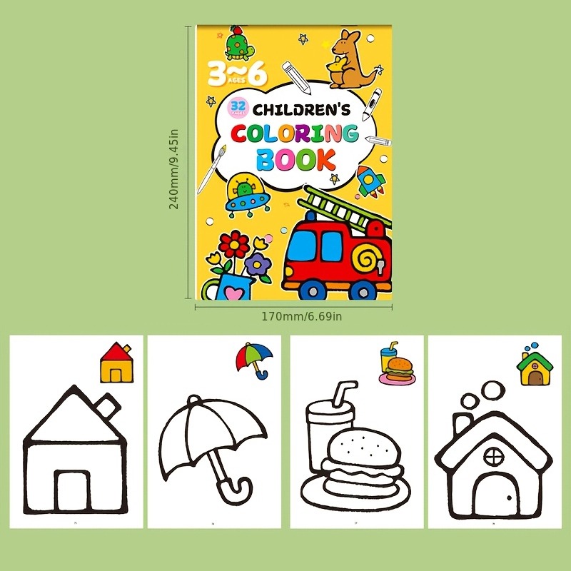 Children's Drawing Book, Conta - đánh giá và giá Food And Snacks Coloring Book Bold And Easy